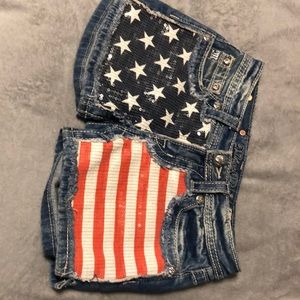 Miss Me sequence American flag shorts🇺🇸